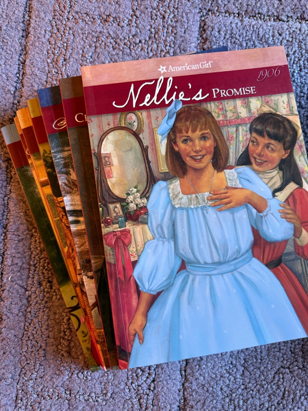 Set of 7 AmericanGirl Books in box, never read